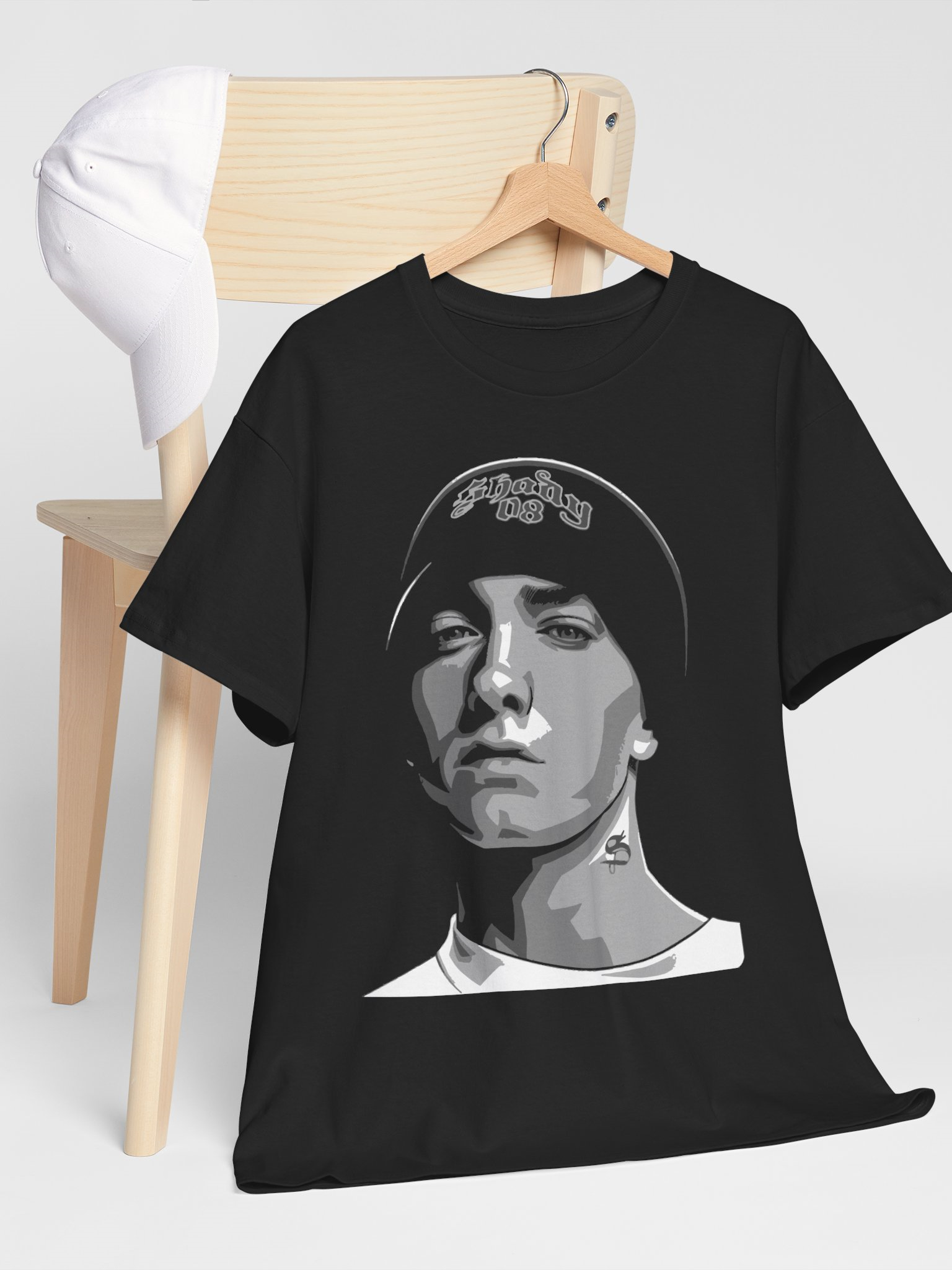 Futbolka "Eminem Shady 08" printi bilan, 100% paxta, Футболка с принтом "Eminem Shady 08", 100% хлопок rasm 3