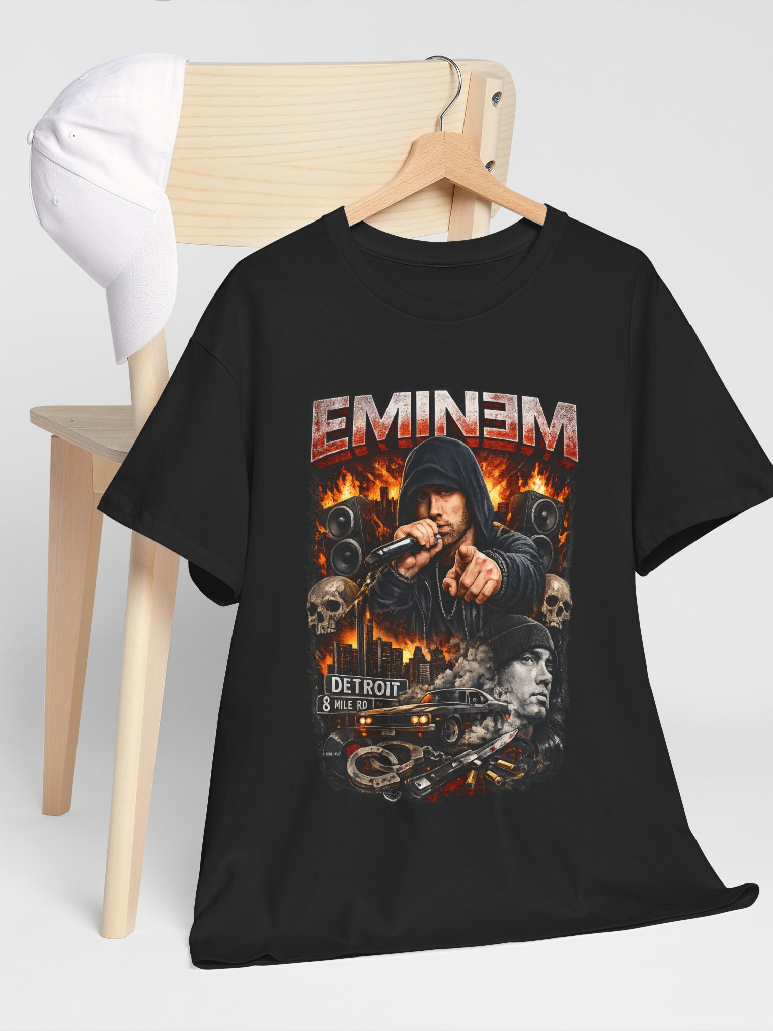 Eminem rep futbolkasi, UNISEX, Рэп-костюм Eminem, футболка с принтом, UNISEX rasm 4